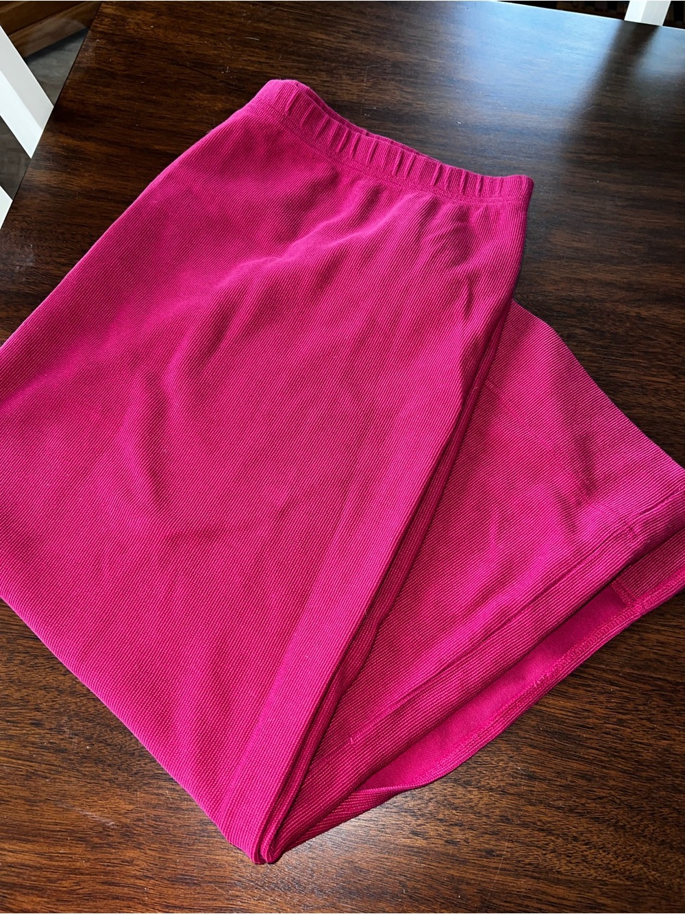 L.L. Bean Bright Fuchsia Pencil Skirt 100% Cotton 2X